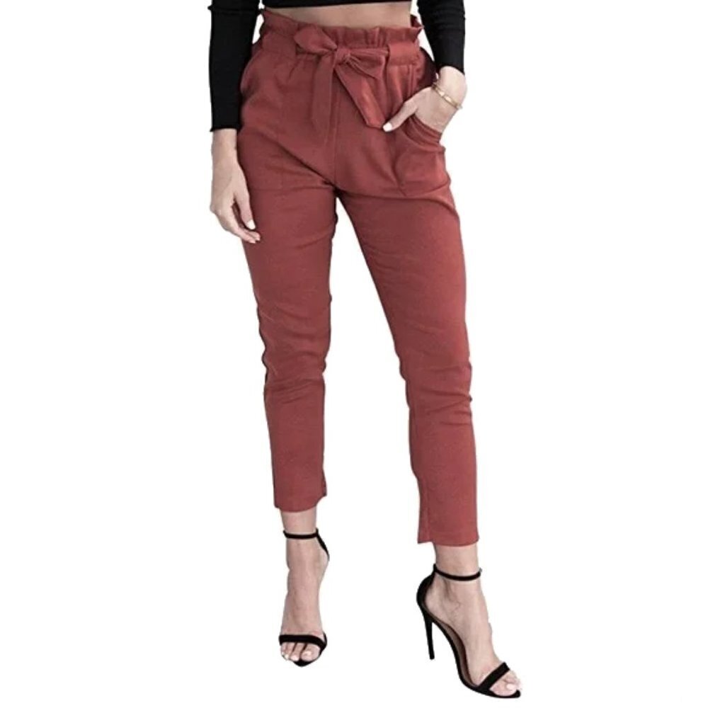 ❤️ SIMPLEE APPAREL Women's Slim Straight Leg Stretch Casual (NO BELT)